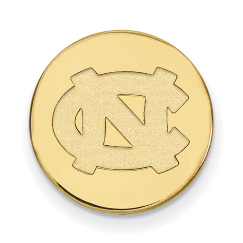 LogoArt University of North Carolina Lapel Pin - Sterling Silver Gold-Tone N-C