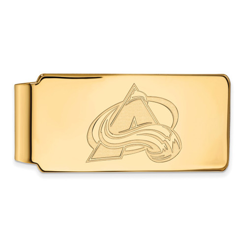 LogoArt Colorado Avalanche Money Clip - Sterling Silver Gold-Tone