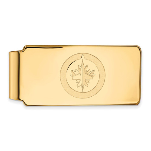 LogoArt Winnipeg Jets Money Clip - Sterling Silver Gold-Tone