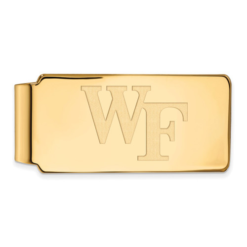 LogoArt Wake Forest University Money Clip - Sterling Silver Gold-Tone W-F