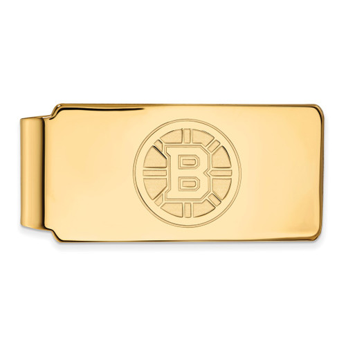 LogoArt Boston Bruins Money Clip - Sterling Silver Gold-Tone