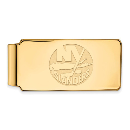 LogoArt New York Islanders Money Clip - Sterling Silver Gold-Tone