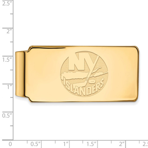 LogoArt New York Islanders Money Clip - Sterling Silver Gold-Tone - View 2