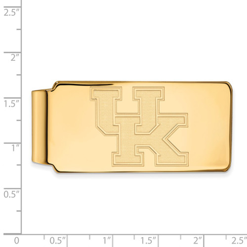 LogoArt University of Kentucky Money Clip - Sterling Silver Gold-Tone U-K - View 2