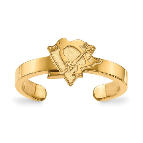 LogoArt Pittsburgh Penguins Toe Ring - Sterling Silver Gold-Tone, 2 mm