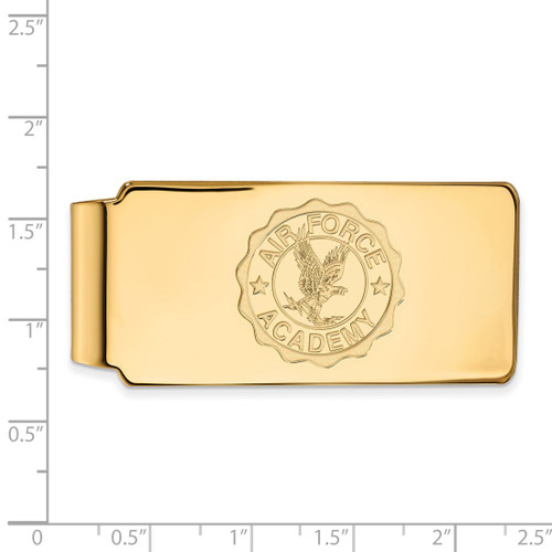 LogoArt United States Air Force Academy Money Clip - Sterling Silver Gold-Tone Crest - View 2