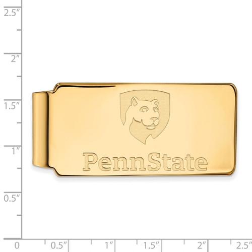 Sterling Silver Gold-Tone LogoArt Penn State University Money Clip - View 2