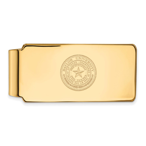 LogoArt Baylor University Money Clip - Sterling Silver Gold-Tone Crest