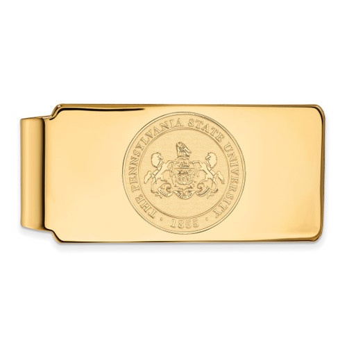 Sterling Silver Gold-Tone LogoArt Penn State University Crest Money Clip