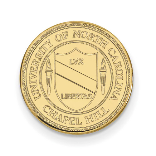 LogoArt University of North Carolina Lapel Pin - Sterling Silver Gold-Tone Crest