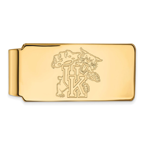 LogoArt University of Kentucky Money Clip - Sterling Silver Gold-Tone U-K Wildcat