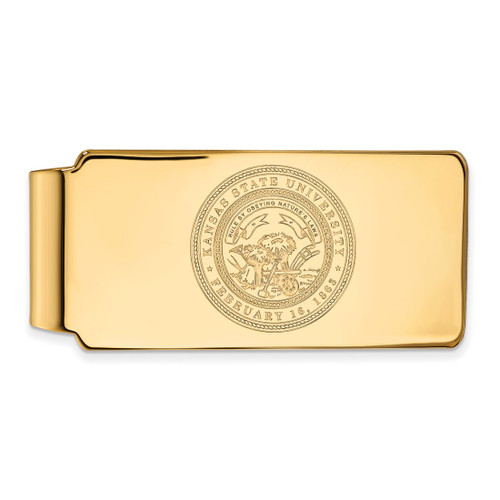 LogoArt Kansas State University Money Clip - Sterling Silver Gold-Tone Crest