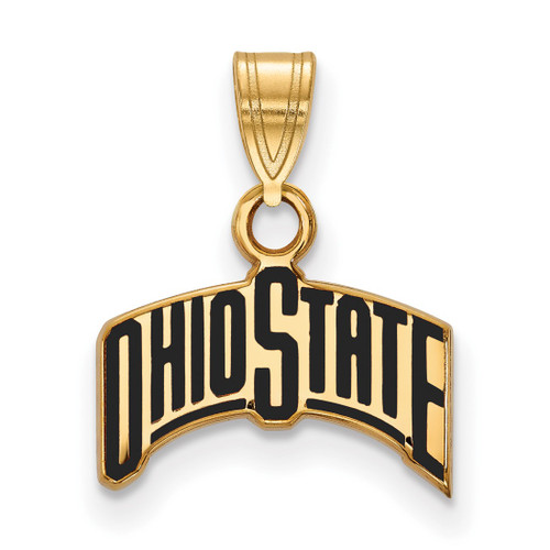 LogoArt Ohio State University Pendant - Sterling Silver Gold-Tone The Small Enameled