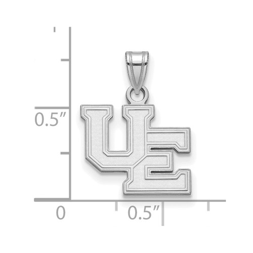 LogoArt University of Evansville Pendant - Sterling Silver Rhodium-Plated Purple Aces Small - View 2