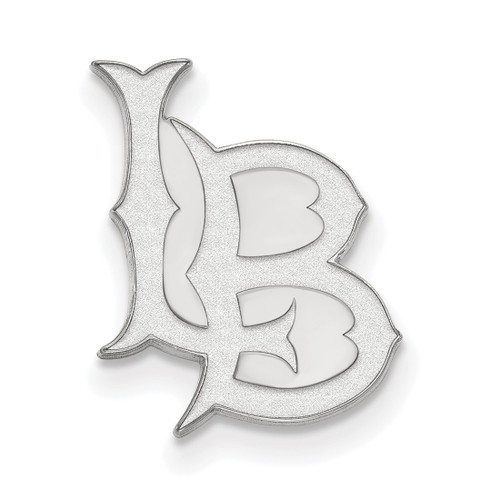 LogoArt California State University Long Beach Lapel Pin - Sterling Silver Rhodium-Plated L-B