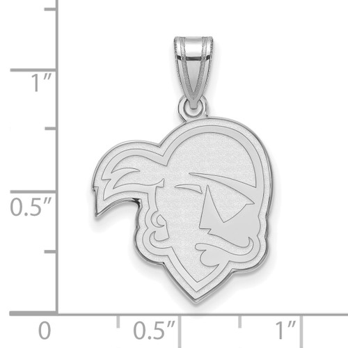 LogoArt Seton Hall University Pendant - Sterling Silver Rhodium-Plated Pirate Large - View 2