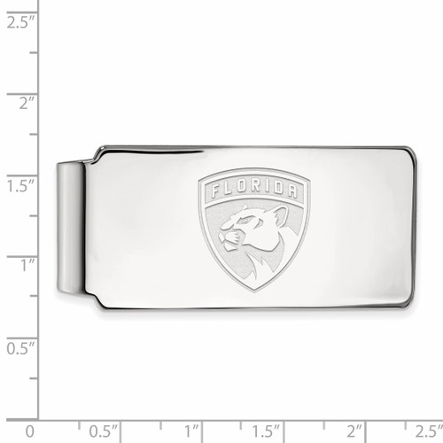 LogoArt Florida Panthers Money Clip - Sterling Silver Rhodium-Plated - View 2