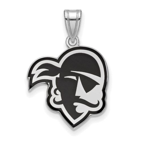 LogoArt Seton Hall University Pendant - Sterling Silver Rhodium-Plated Pirate Large Enameled