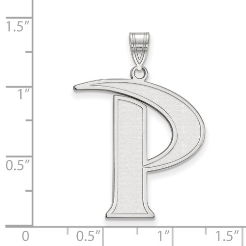 LogoArt Pepperdine University Pendant - Sterling Silver Rhodium-Plated Letter P Extra Large - View 2