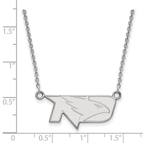 LogoArt University of North Dakota Necklace - Sterling Silver Rhodium-Plated Small Pendant 18 Inch - View 2