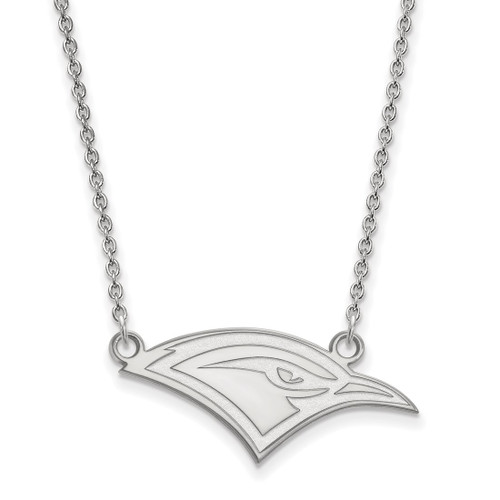 LogoArt University of Tennessee at Chattanooga Necklace - Sterling Silver Rhodium-Plated Mockingbird Small Pendant 18 Inch