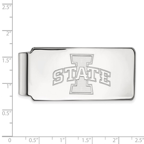 LogoArt Iowa State University Money Clip - Sterling Silver Rhodium-Plated - View 2