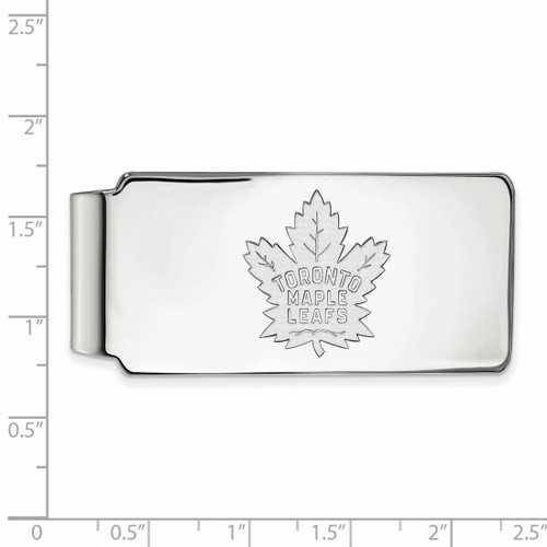 LogoArt Toronto Maple Leafs Money Clip - Sterling Silver Rhodium-Plated - View 2