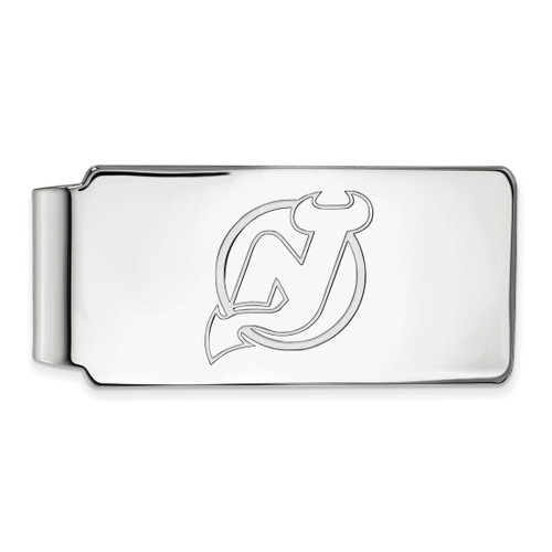 LogoArt New Jersey Devils Money Clip - Sterling Silver Rhodium-Plated