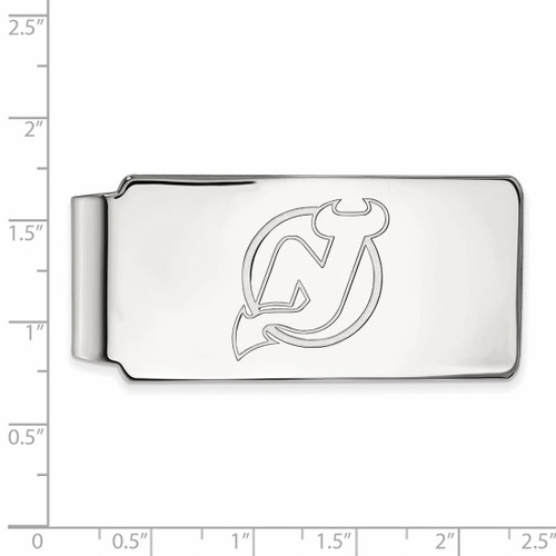LogoArt New Jersey Devils Money Clip - Sterling Silver Rhodium-Plated - View 2