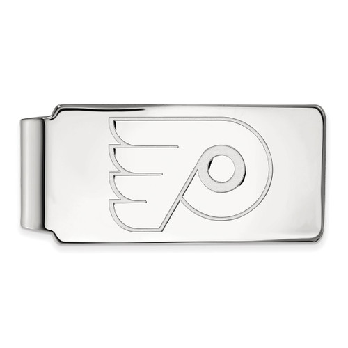 LogoArt Philadelphia Flyers Money Clip - Sterling Silver Rhodium-Plated