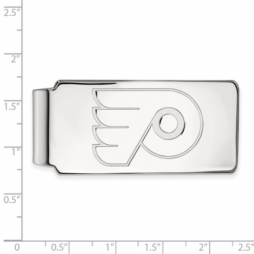 LogoArt Philadelphia Flyers Money Clip - Sterling Silver Rhodium-Plated - View 2