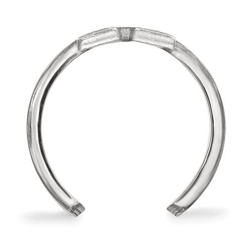 LogoArt Villanova University Toe Ring - Sterling Silver Rhodium-Plated Letter V, 2 mm - View 2