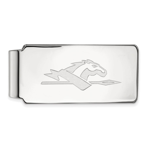 LogoArt Longwood University Money Clip - Sterling Silver Rhodium-Plated Horse