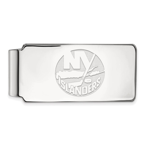 LogoArt New York Islanders Money Clip - Sterling Silver Rhodium-Plated