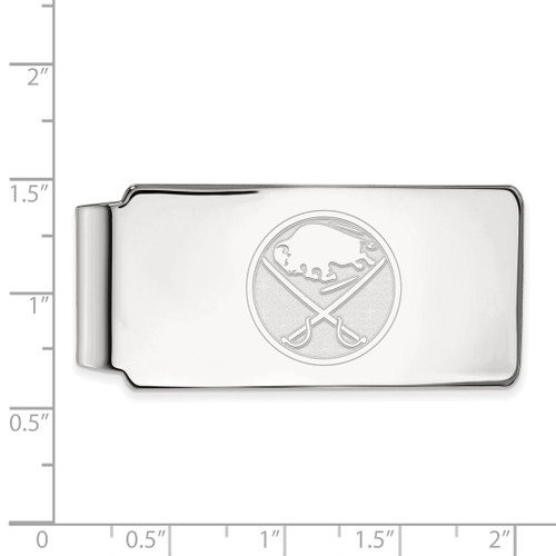 LogoArt Buffalo Sabres Money Clip - Sterling Silver Rhodium-Plated - View 2