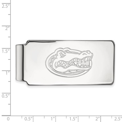 LogoArt University of Florida Money Clip - Sterling Silver Rhodium-Plated Gator - View 2