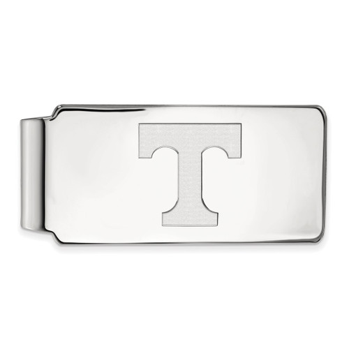 LogoArt University of Tennessee Money Clip - Sterling Silver Rhodium-Plated Letter T