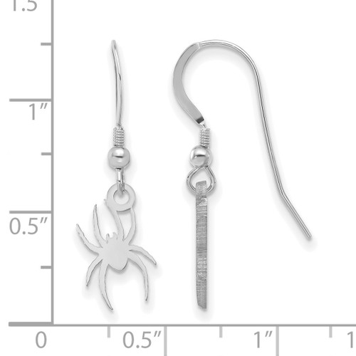 Sterling Silver University of Richmond Spider Dangle Earrings - View 2