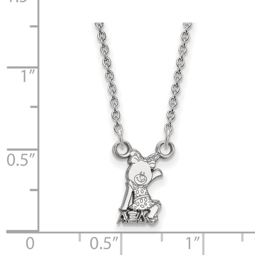 LogoArt Alpha Xi Delta Necklace - Sterling Silver Rhodium-Plated Sorority Symbol Extra Small Pendant 18 Inch - View 2