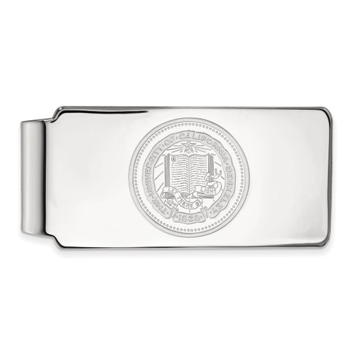 LogoArt University of California Berkeley Money Clip - Sterling Silver Rhodium-Plated Crest