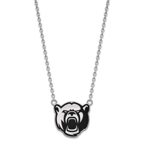 LogoArt Baylor University Necklace - Sterling Silver Rhodium-Plated Large Enameled Pendant 18 Inch - View 2