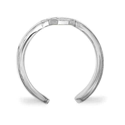 LogoArt University of Oklahoma Toe Ring - Sterling Silver Rhodium-Plated O-U, 2 mm - View 2