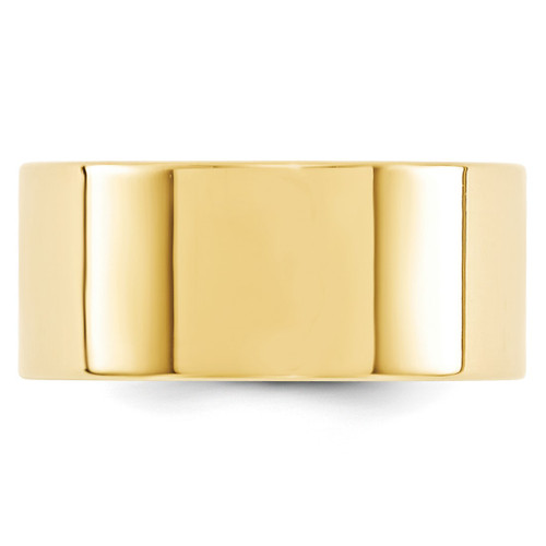 10K Yellow Gold 10 mm Standard Weight Flat Comfort Fit Wedding Band - View 2