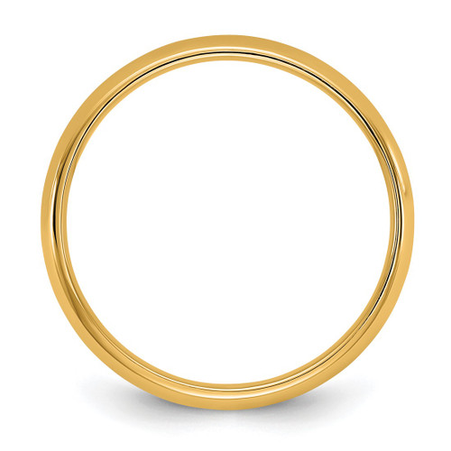 14K Yellow Gold 3.5 mm Lightweight Comfort Fit Wedding Band, Domed - View 2