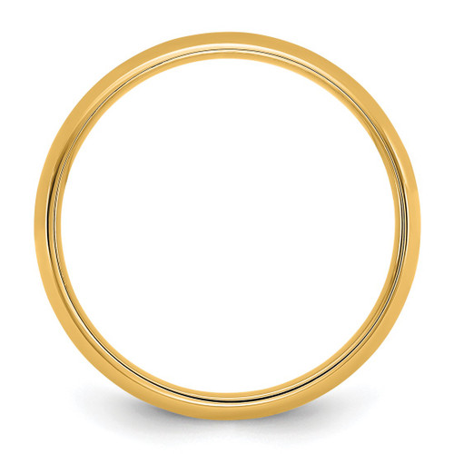 14K Yellow Gold 4.5 mm Lightweight Comfort Fit Wedding Band, Domed - View 2