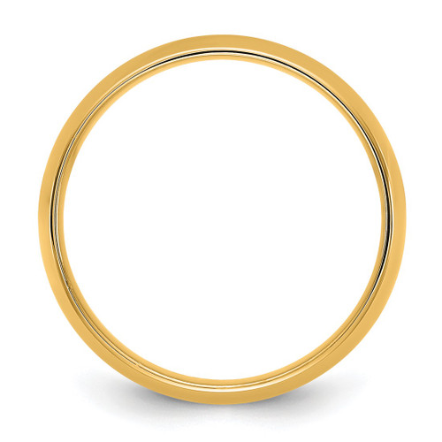 14K Yellow Gold 5.5 mm Lightweight Comfort Fit Wedding Band, Domed - View 2