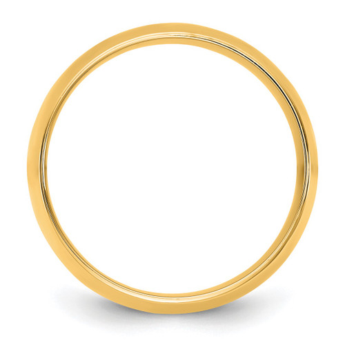 14K Yellow Gold 9 mm Lightweight Comfort Fit Wedding Band, Domed - View 2