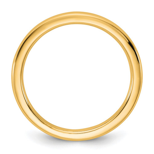 14K Yellow Gold 2 mm European Comfort Fit Wedding Band, Domed - View 2