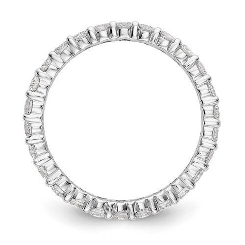 Rhodium-Plated 14K White Gold Lab-Grown Diamond Shared Prong Eternity Band - ET0001-150-WLG - View 2