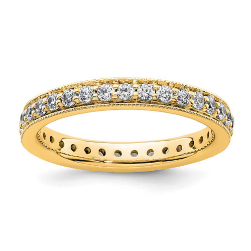 14K Yellow Gold Polished Vintage Diamond Eternity Band - ET0002-050-Y4